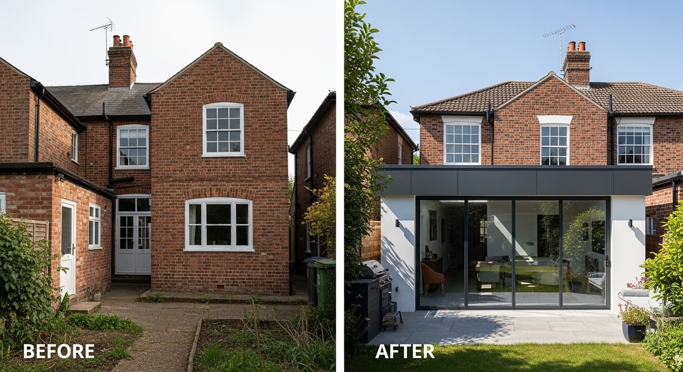 Modern house extension project London UK